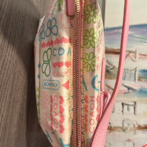 Coach Multicolored Bag Pink Green Blue White - Picture 7 of 8